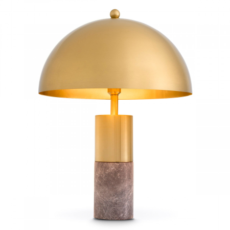 Veioze - Lampă de masă, Flair L finisaj alamă, abajur inclus, Dims: W. 13 | max W. 50 | H. 70  (CM)