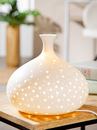 Lampă de masă, Galaxy, Porțelan, alb, PU 1, H. 21 cm, D. 22 cm [3]