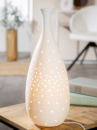 Lampă de masă, Galaxy, Porțelan, alb, PU 1, H. 42 cm, D. 16 cm [3]