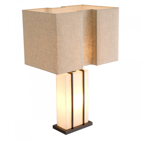 Lampă de masă, Graham, finisaj bronz, abajur inclus, Dims: W. 24 | max W. 51 | H. 81  (CM) [3]