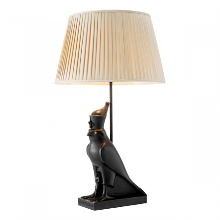 Lampă de masă, Horus, finisaj bronz abajur inclus, bej [2]