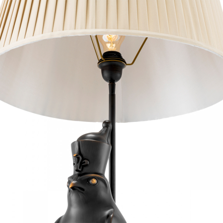 Lampă de masă, Horus, finisaj bronz abajur inclus, bej [4]