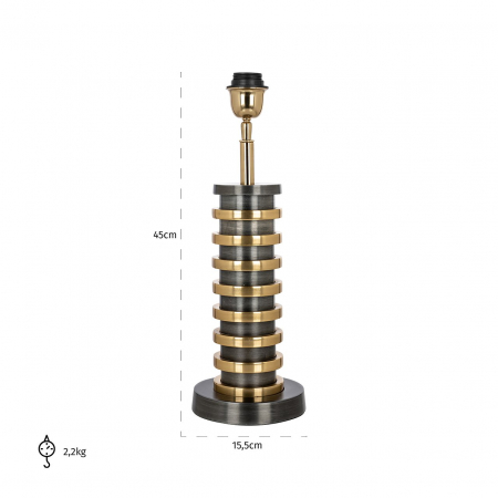 Lampă de masă Jaline (negru/aurie) [1]