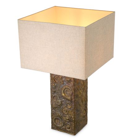 Lampa de masa Kamari cu finisaj vintage din alama, Abajurul este inclus |W. 21 | max W. 50 | H. 87.5 cm  [4]