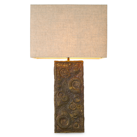 Lampa de masa Kamari cu finisaj vintage din alama, Abajurul este inclus |W. 21 | max W. 50 | H. 87.5 cm  [2]