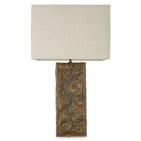 Lampa de masa Kamari cu finisaj vintage din alama, Abajurul este inclus |W. 21 | max W. 50 | H. 87.5 cm  [3]
