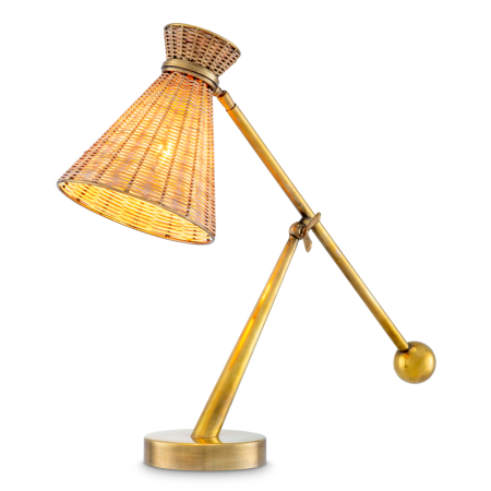 Lampa de masa Kon Tiki ratan |W. 20 | D. 57 | max D. 67.5 | H. 59 | max H. 61.5 cm [1]