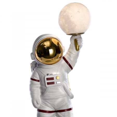 Lampa de masa (LED), Astronaut, Apollo 11, Polyresin, negru, gri, PU 1, L. 33,5 cm, L. 30,5 cm, H. 93 cm [3]