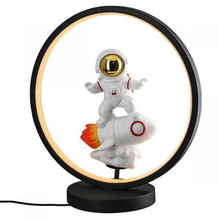 ILUMINAT - Lampă de masă (LED), Astronaut, Rășină sintetică, negru, PU 1, L. 15 cm, L. 30 cm, H 33 cm