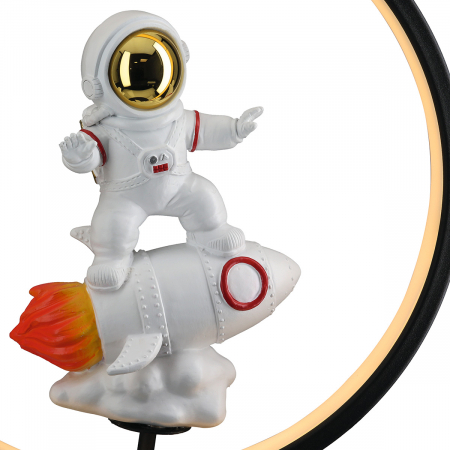 Lampă de masă (LED), Astronaut, Rășină sintetică, negru, PU 1, L. 15 cm, L. 30 cm, H 33 cm [2]