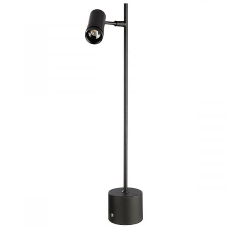 ILUMINAT - Lampă de masă (LED), cilindrică, Metal, neagră, PU 1, L. 10 cm, l. 18 cm, H 62 cm