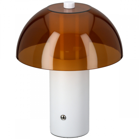 ILUMINAT - Lampă de masă (LED), Ciupercă, Metal, portocaliu, alb, PU 1, H 20 cm, D 15 cm