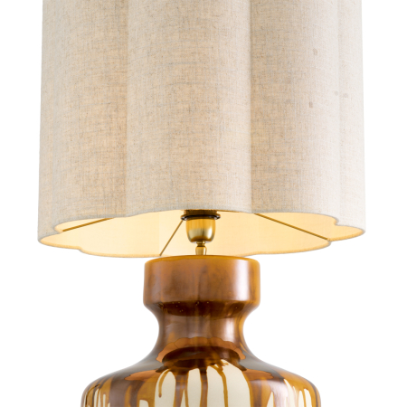 Lampa de masa Lorena cu finisaj maro, Abajurul este inclus [2]