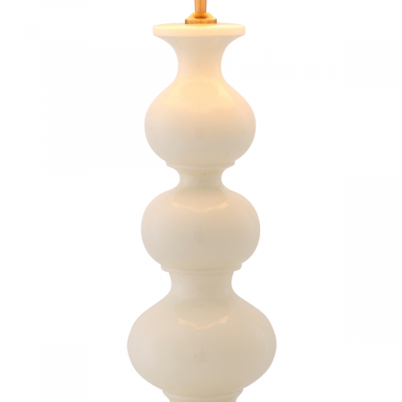 Lampă de masă, Mabel din ceramică albă trosită, abajur inclus, Dims: W. 20 | max W. 40.5 | H. 116.5  (CM) [5]
