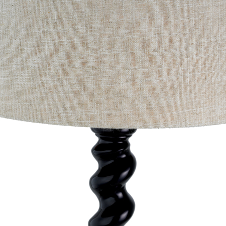 Lampa de masa Massimo cu finisaj negru piano, Abajurul este inclus |W. 6 | max W. 41 | H. 81 cm  [3]