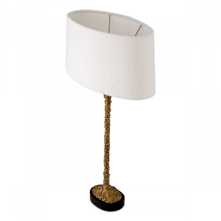 Lampă de masă, Miko, finisaj din alamă cu aspect vintage, abajur inclus, Dims: W. 14.5 | max W. 40 | H. 70  (CM) [2]