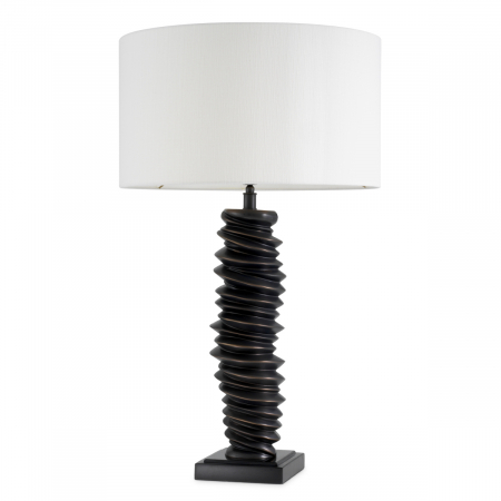 Lampă de masă, Miro bronz finisaj evidențiere, abajur inclus, Dims: W. 15.5 | max W. 45 | H. 75  (CM) [1]