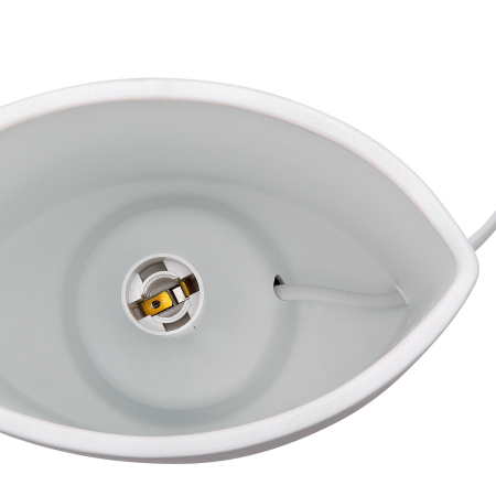 Lampa de masa, ovala, "Wild Flowers", Motiv floral, Portelan, alb, L. 10 cm, l. 17 cm, H. 20 cm [2]