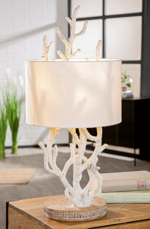 ILUMINAT - Lampă de masă, Rășină sintetică, albă, PU 1, H 66 cm, D 31 cm