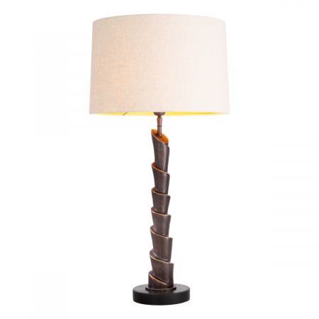 SALE % - Lampă de masă, Riverbank, finisaj bronz, abajur inclus, Dims: W. 16 | max W. 40 | H. 80  (CM)
