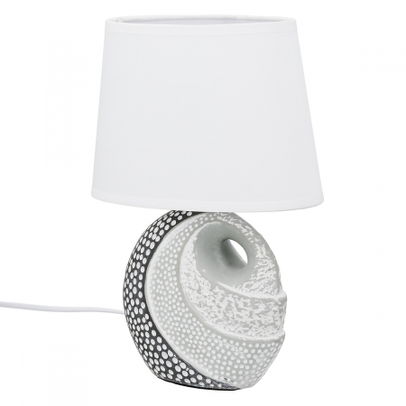Lampa de masa, rotunda, Nikiti, Ceramica, gri, alb, PU 6, 2 buc. asortate, L. 11,5 cm, L. 20 cm, H. 29 cm [4]