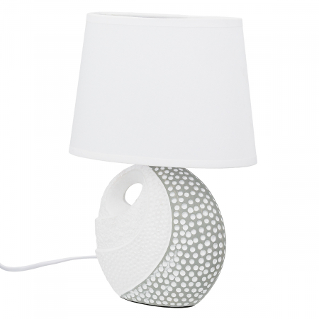 Lampa de masa, rotunda, Nikiti, Ceramica, gri, alb, PU 6, 2 buc. asortate, L. 11,5 cm, L. 20 cm, H. 29 cm [2]