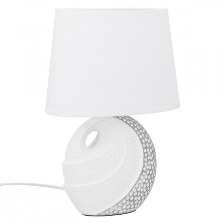 Lampa de masa, rotunda, Nikiti, Ceramica, gri, alb, PU 6, 2 buc. asortate, L. 11,5 cm, L. 20 cm, H. 29 cm [1]