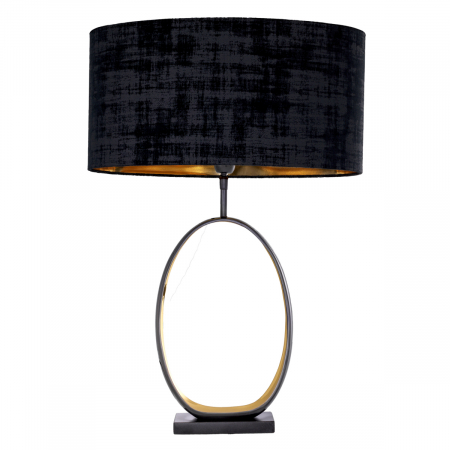 Lampă de masă, Saturnia finisaj gunmetal, abajur inclus, Dims: W. 18 | max W. 50.5 | H. 74  (CM) [4]