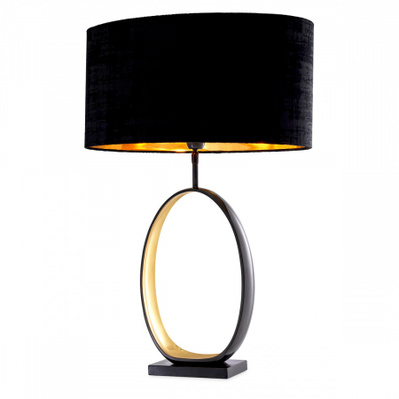 Veioze - Lampă de masă, Saturnia finisaj gunmetal, abajur inclus, Dims: W. 18 | max W. 50.5 | H. 74  (CM)