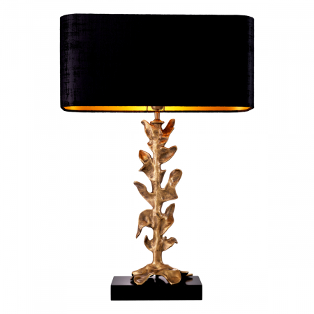 Lampă de masă, Scalo, finisaj din alamă cu aspect vintage, abajur inclus, Dims: W. 25.5 | max W. 55 | H. 79  (CM) [2]