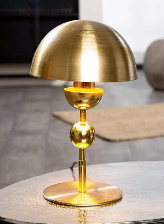 ILUMINAT - Lampa de masa, Sfera, "Metallique", Fier, auriu, PU 1, H 34 cm, A. 20,5 cm
