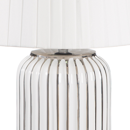 Lampa de masa, „Stripes”, cu dungi, ceramica, alb, PU 1, H 54,5 cm, A. 34 cm [1]