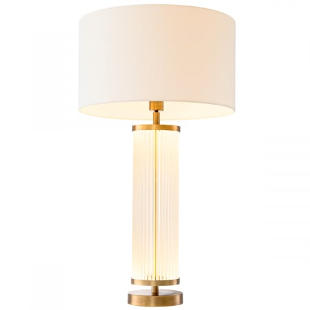 Lampă de masă, Thibaud, finisaj din alamă cu aspect vintage, abajur inclus, Dims: W. 15 | max W. 45 | H. 80  (CM) [2]