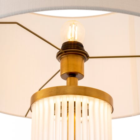 Lampă de masă, Thibaud, finisaj din alamă cu aspect vintage, abajur inclus, Dims: W. 15 | max W. 45 | H. 80  (CM) [3]