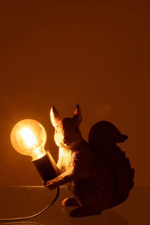 Lampa de masa, Veverita din polirasina, caramel [3]