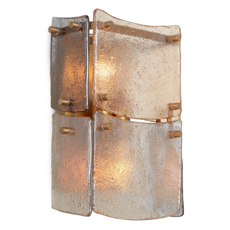 ILUMINAT - Lampa de perete Laurent cu finisaj alama antica |W. 21 | D. 12.5 | H. 29 cm 