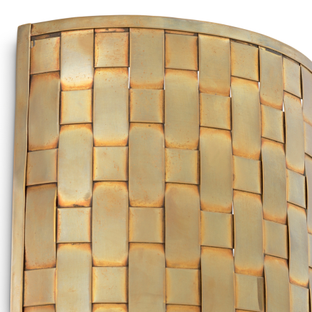Lampa de perete Lausanne cu finisaj vintage din alama |W. 21.5 | D. 11 | H. 30.5 cm  [3]
