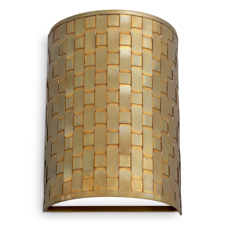 Lampa de perete Lausanne cu finisaj vintage din alama |W. 21.5 | D. 11 | H. 30.5 cm  [2]