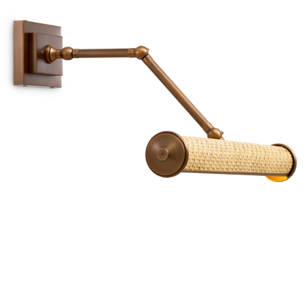 Lampa de perete Luca L ratan finisaj alama antica |W. 43 | max D. 37 | H. 8.5 cm  [3]