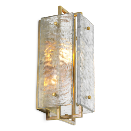 Lampa de perete Solara cu finisaj vintage din alama |W. 16 | D. 15 | H. 35 cm  [2]