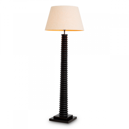 Lampadare - Lampă de podea Callao finisaj negru cu abajur, Dims: W. 29.5 | max W. 55 | H. 160  (CM)
