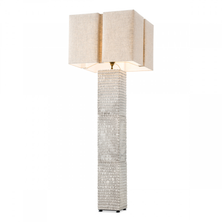 Lampă de podea Division raku ceramică albă cu abajur, Dims: W. 21 | max W. 60 | H. 165  (CM) [2]