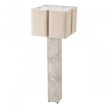 Lampă de podea Division raku ceramică albă cu abajur, Dims: W. 21 | max W. 60 | H. 165  (CM) [3]