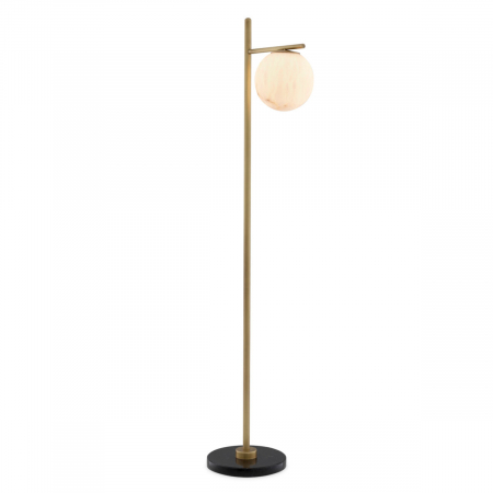 Lampadare - Lampă de podea Faloria alabastru, finisaj din alamă cu aspect vintage, Dims: W. 45 | D. 29 | H. 162  (CM)