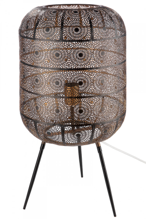 Lampa de podea Menara, Metal, Maro/Negru, 62 cm [1]