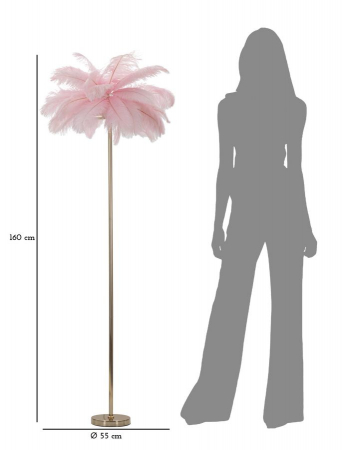 Lampa de podea, Palm, Pink, Cm Ø 55X160 [5]