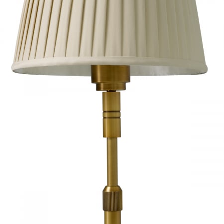Lampă de podea Tryon, finisaj din alamă cu aspect vintage, include abajur bej [2]