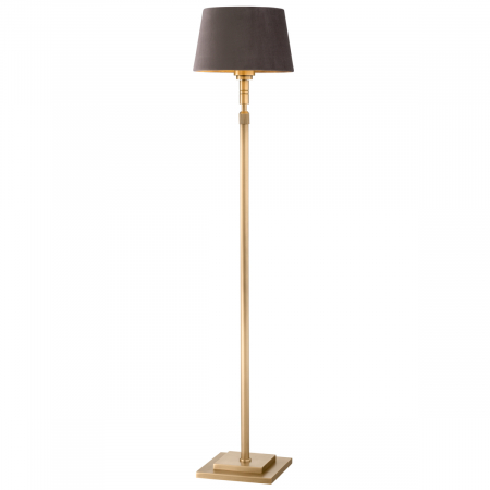 Lampă de podea Tryon, finisaj din alamă cu aspect vintage, include abajur din catifea [2]