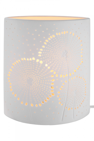 Veioze - Lampa ELLIPSE DANDELION, portelan, 17 x 10 x 20 cm