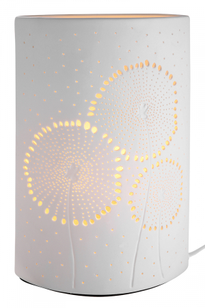 Veioze - Lampa ELLIPSE DANDELION, portelan, 18 x 10 x 28 cm